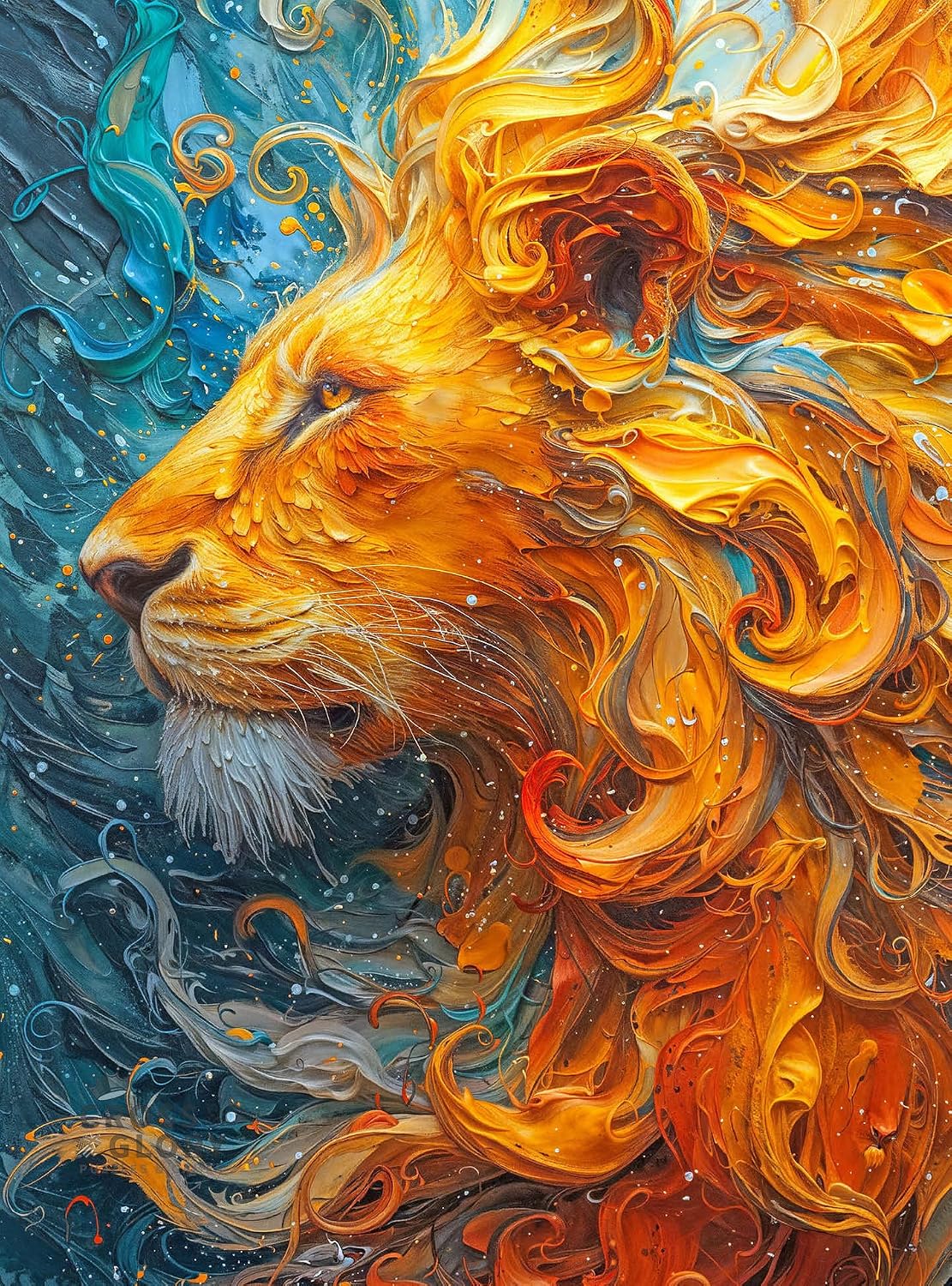 Lion Puzzle – Radiance of the Wild King – 1000 Piece Jigsaw Puzzle