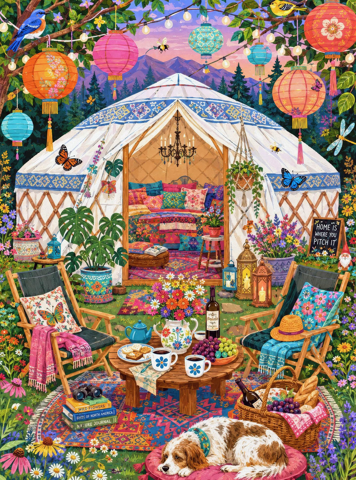 Travel Puzzle – The Glamping Getaway – 1000 Piece Jigsaw Puzzle