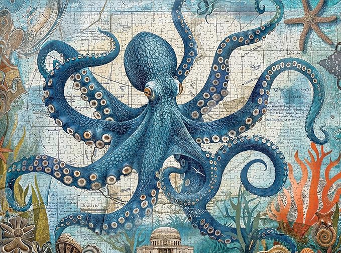 Neptune's Navigator: The Octopus Voyage - 1000 Piece Jigsaw Puzzle