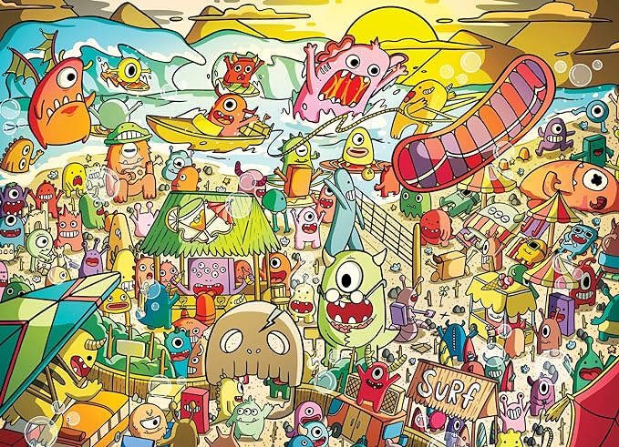 Surf 'n' Scream Beach Party - 1000 Piece Jigsaw Puzzle