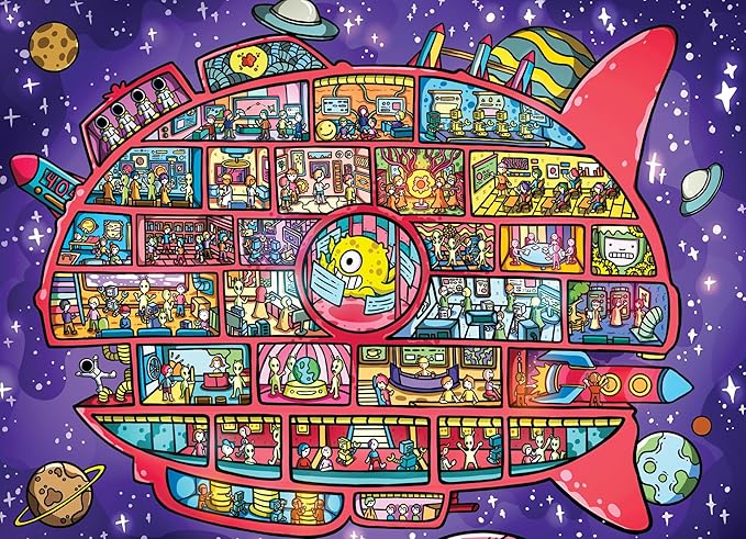 Cross & Glory Puzzles: Galactic Voyage, 1000 Piece Jigsaw Puzzle, The Magic Space Adventure, Perfect for Puzzle Enthusiasts