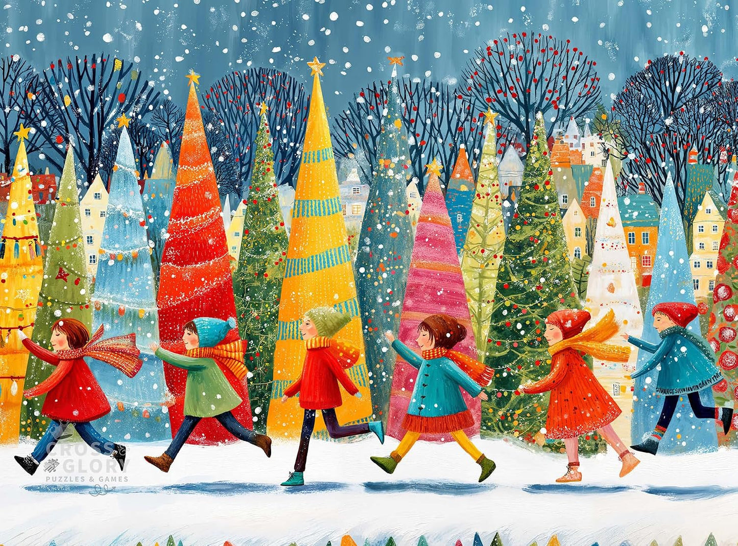 Christmas Puzzle – Christmas Day on Snowberry Street – 1000 Piece Jigsaw Puzzle