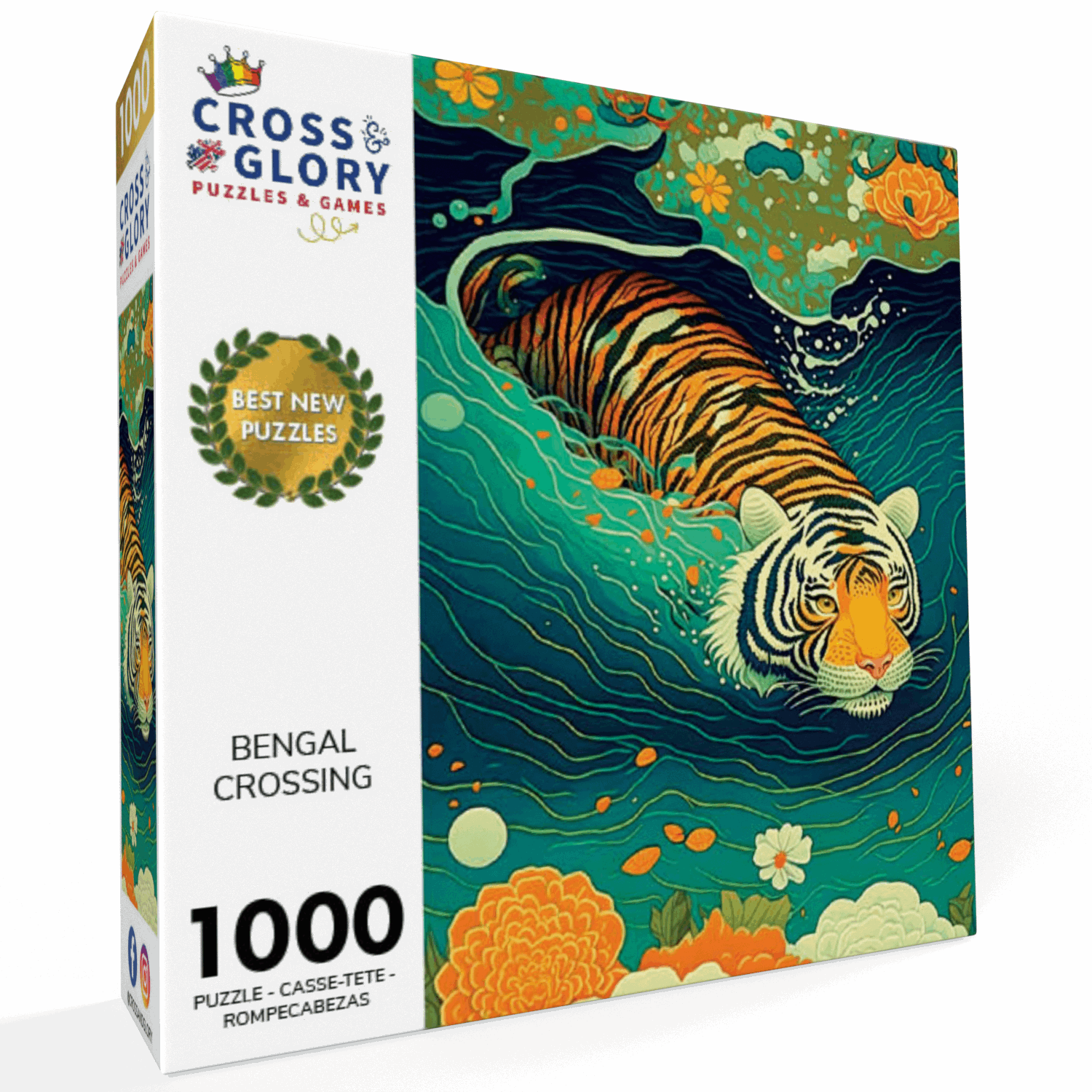 Bengal Crossing - 1000 Piece Jigsaw Puzzle | Cross & Glory