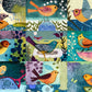 Bird Puzzle – Festival of The Nine Birds – 1000 Piece Jigsaw Puzzle featuring beautiful artwork of nine colorful birds with a satin finish, premium quality, dust free, eco-friendly, 1000 piece jigsaw puzzles for adults.