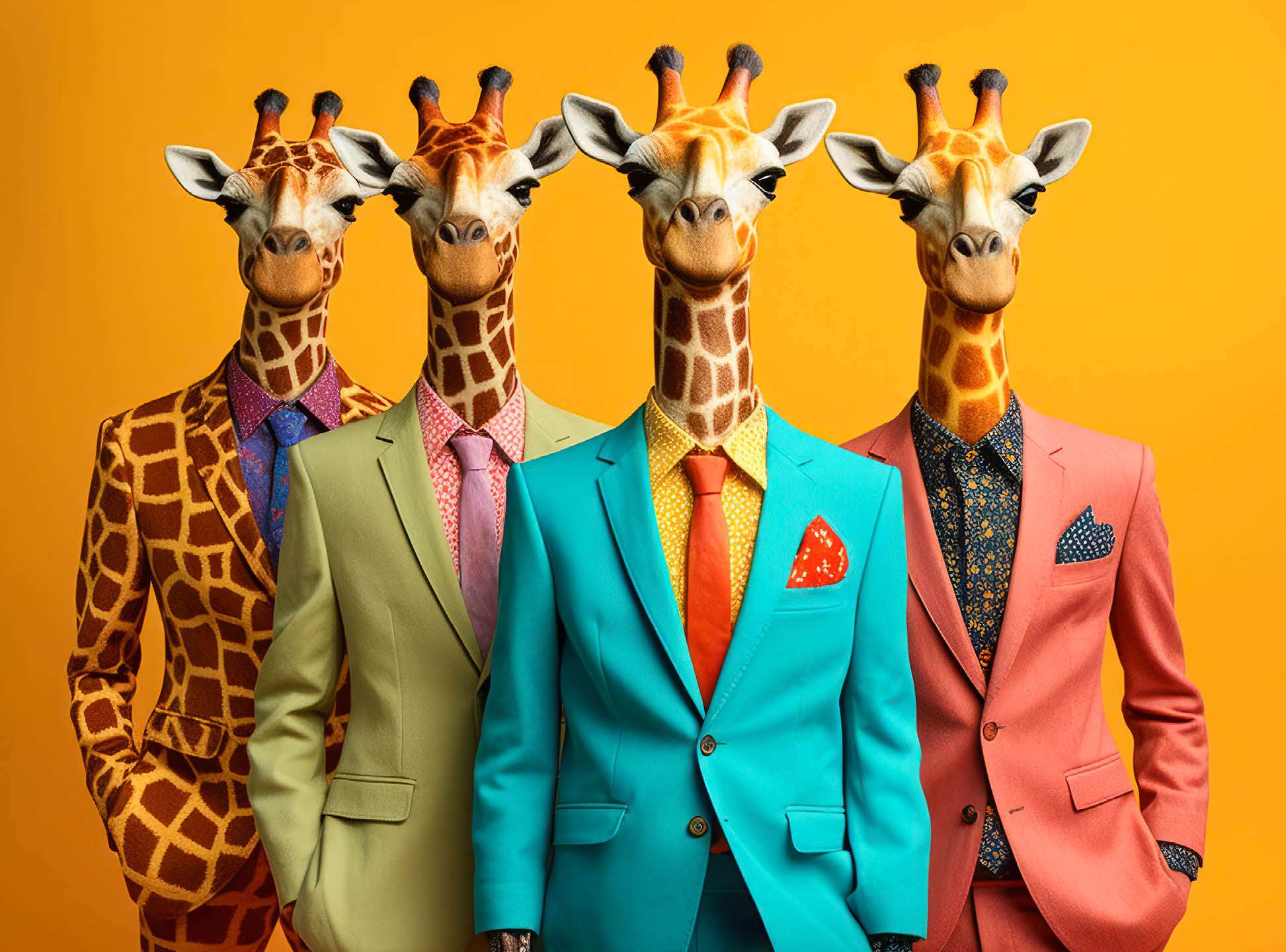 The Fab Four Giraffes - 1000 Piece Jigsaw Puzzle