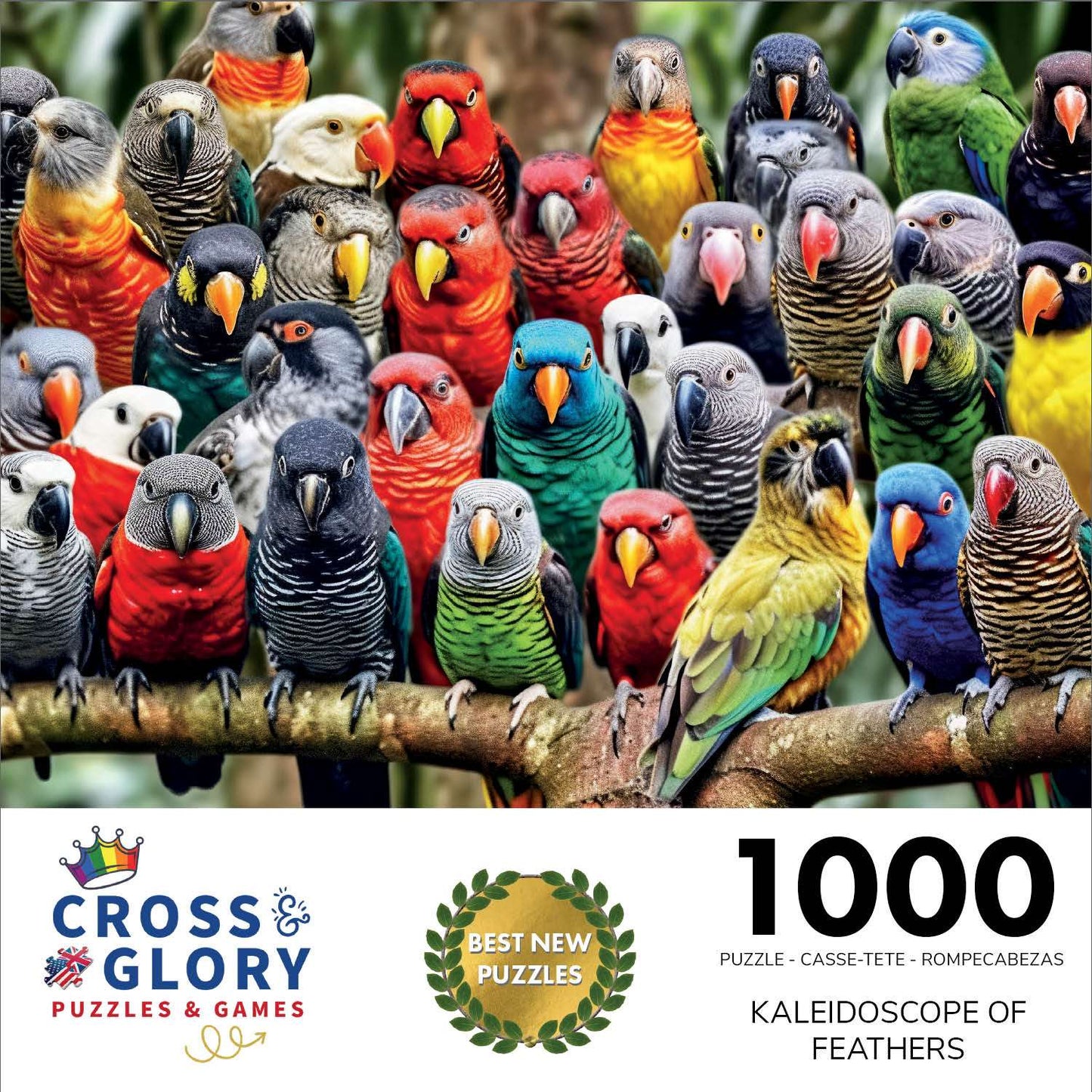 Kaleidoscope of Feathers - 1000 Piece Jigsaw Puzzle