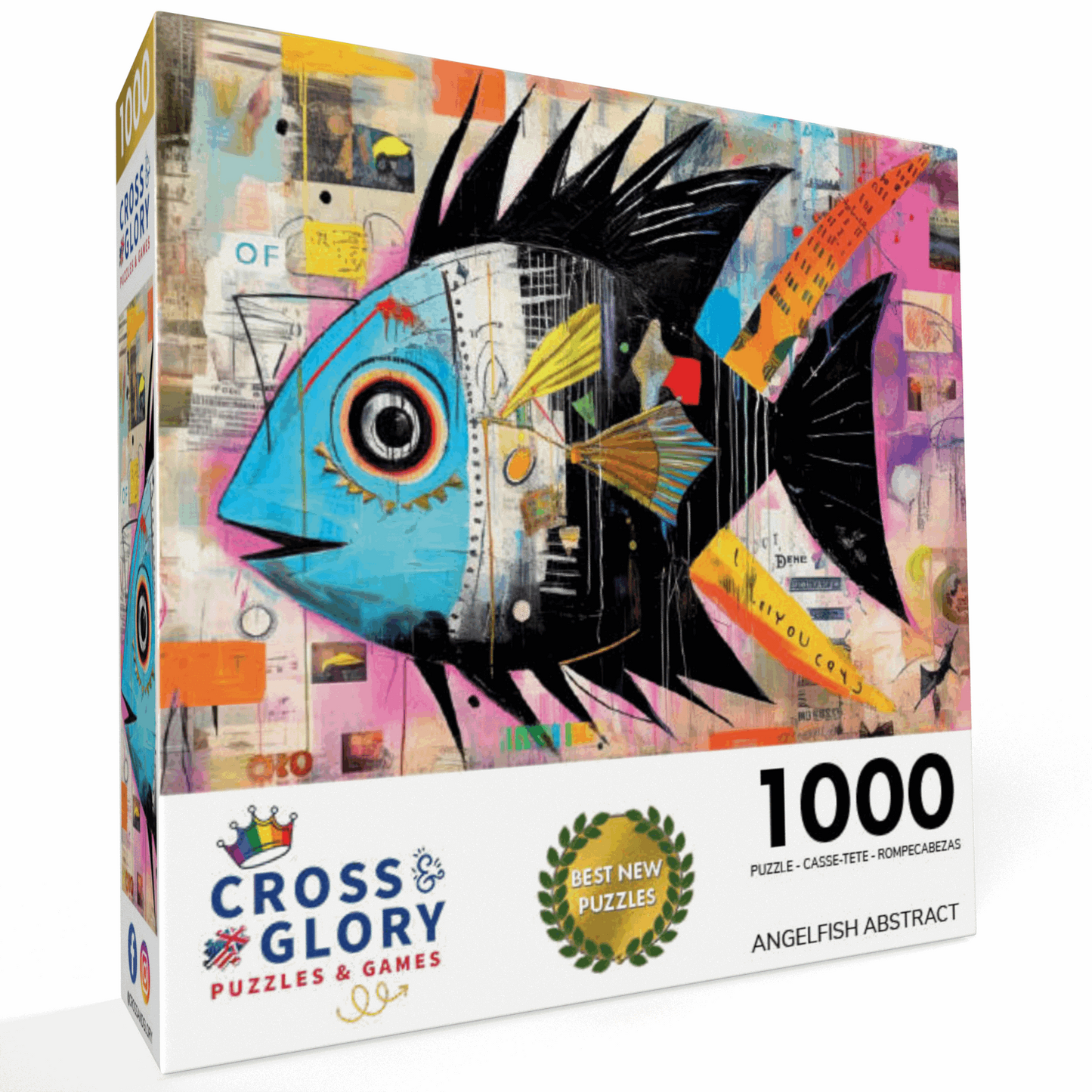 Angelfish Abstract - 1000 Piece Jigsaw Puzzle