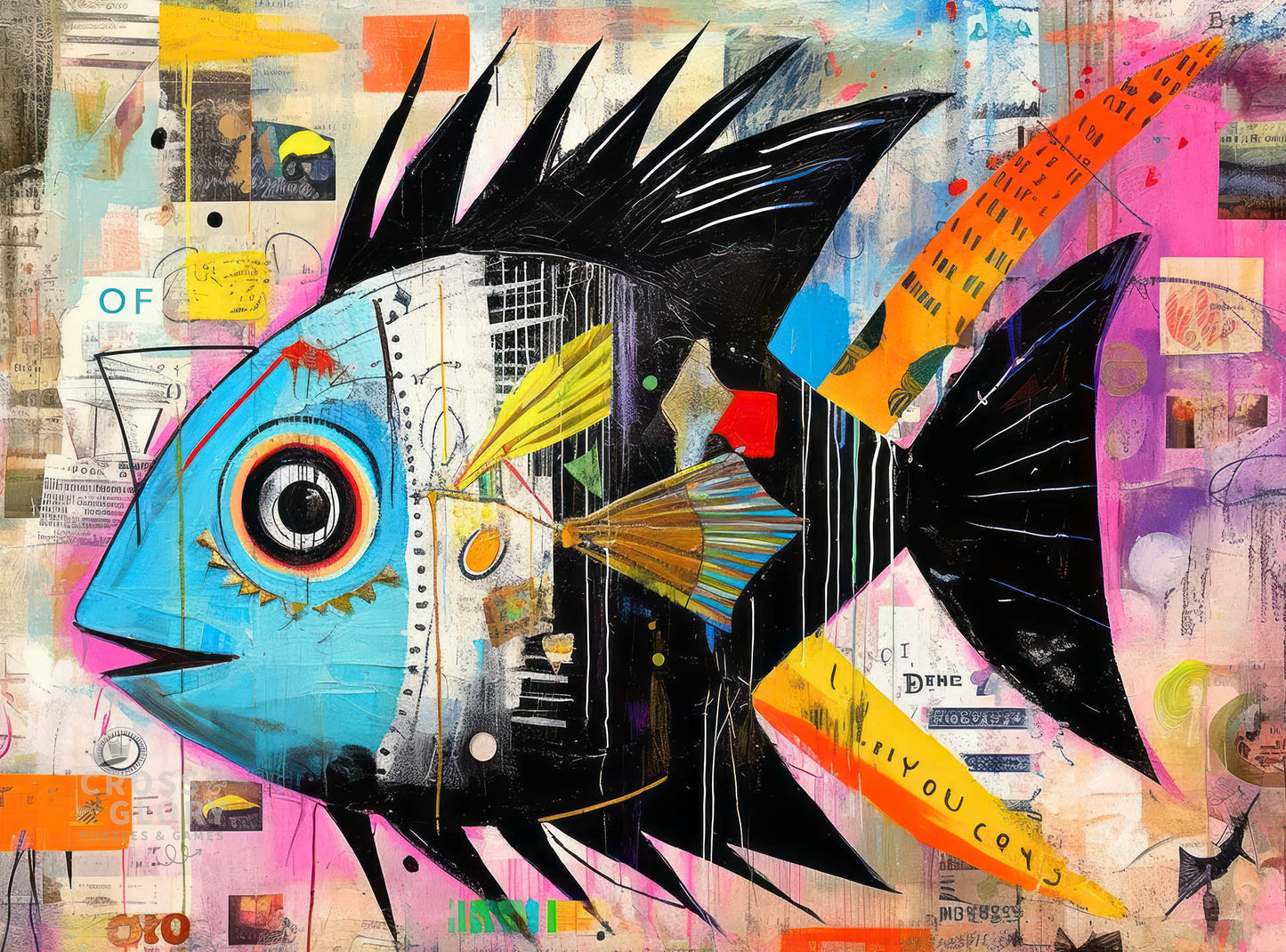 Angelfish Abstract - 1000 Piece Jigsaw Puzzle