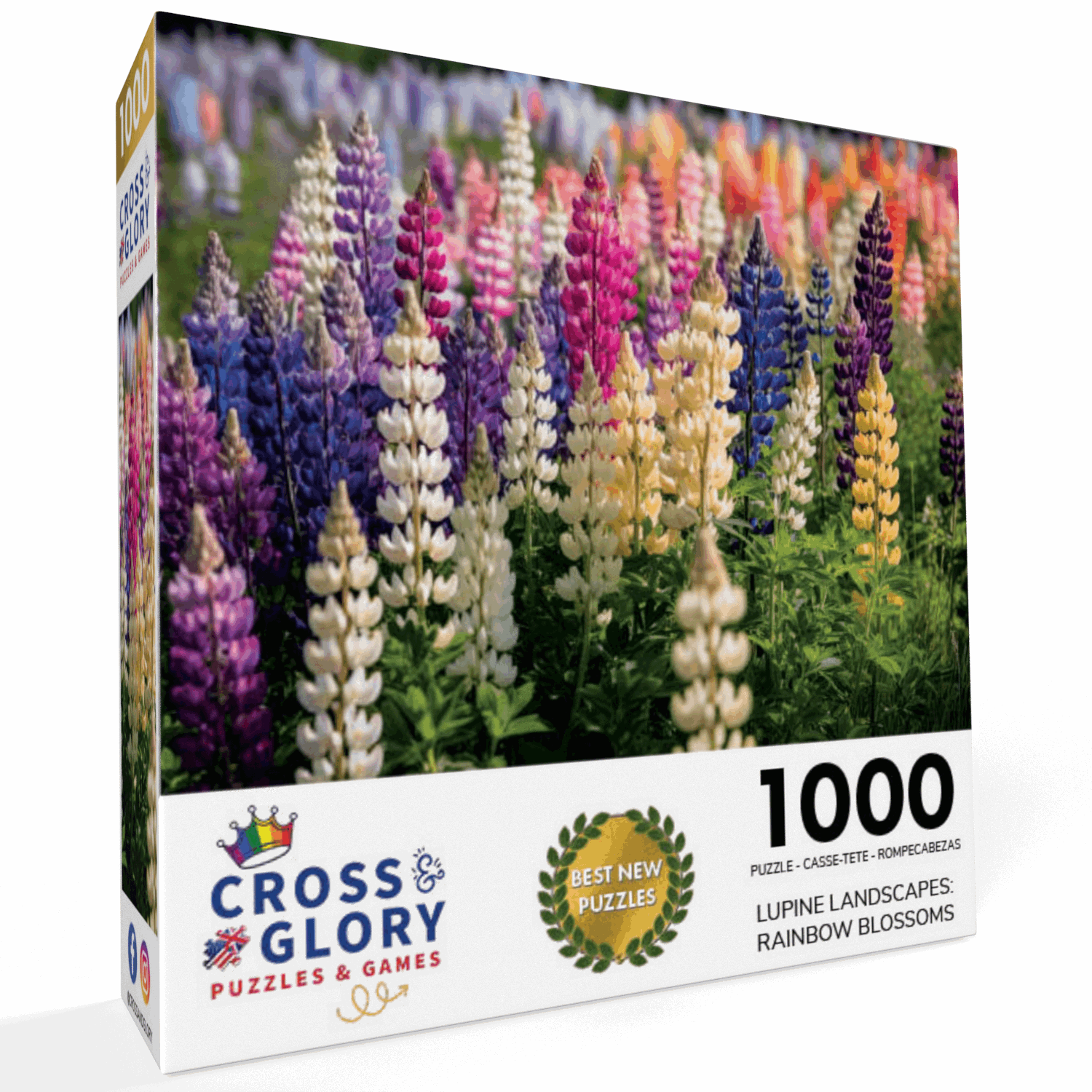 Lupine Landscapes: Rainbow Blossoms - 1000 Piece Jigsaw Puzzle