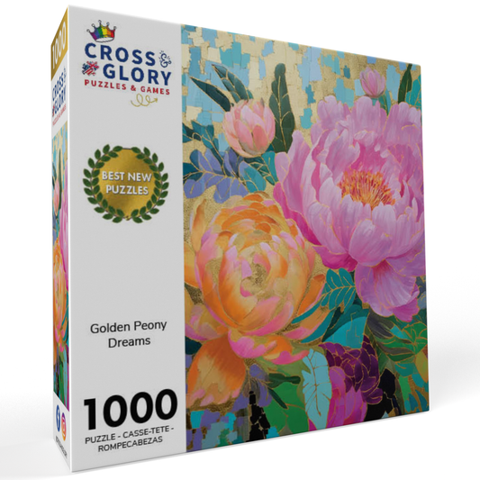 Golden Peony Dreams - 1000 Piece Jigsaw Puzzle