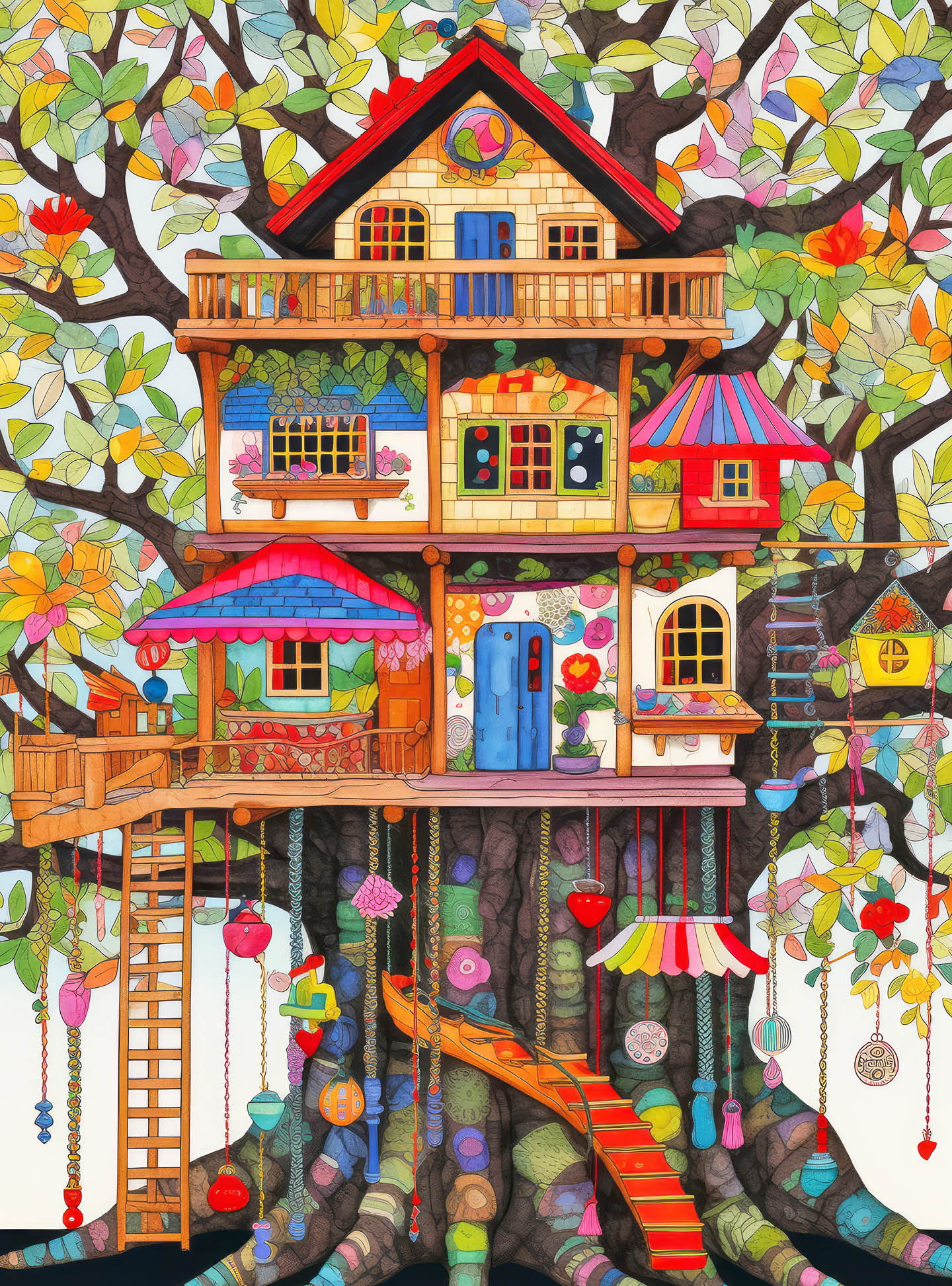 Fantastical Treehouse Escape - 1000 Piece Jigsaw Puzzle