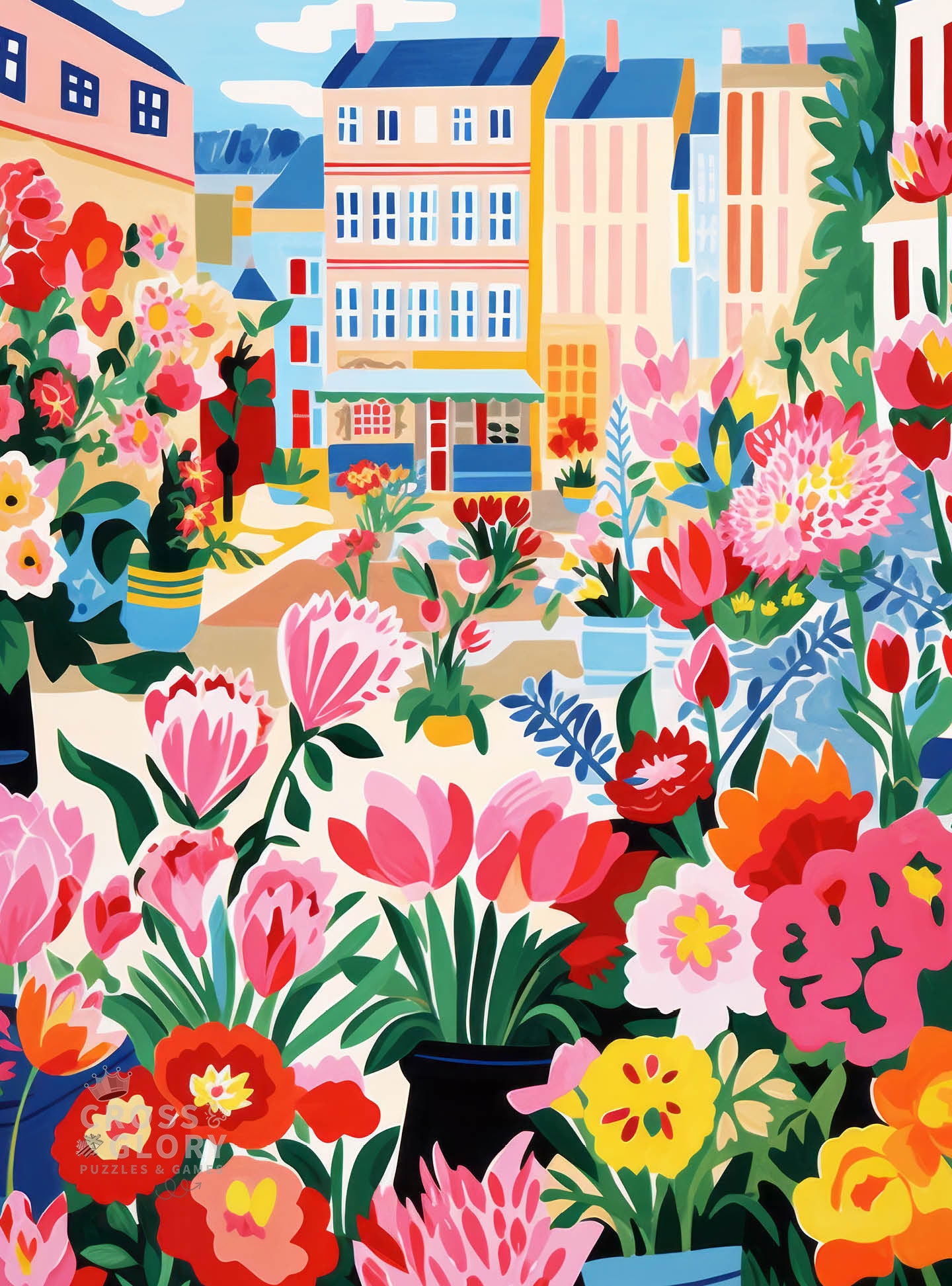 Petal Promenade: Springtime in Paris - 1000 Piece Jigsaw Puzzle