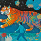 Art Puzzle – Walking with Pi – 1000 Piece Jigsaw Puzzle features beautiful artwork of a vibrant tiger and a walking figure in a surreal underwater scene, satin finish, premium quality, dust free, eco-friendly, 1000 piece jigsaw puzzles for adults.