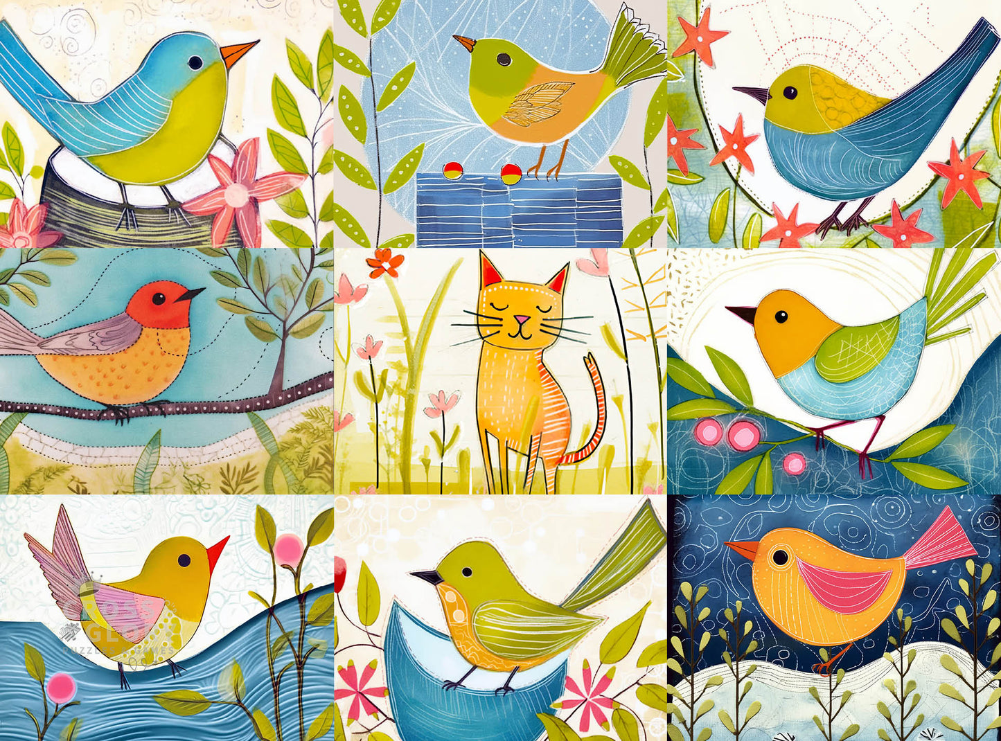 Cat in The Bird's Nest - 1000 Piece Jigsaw Puzzle