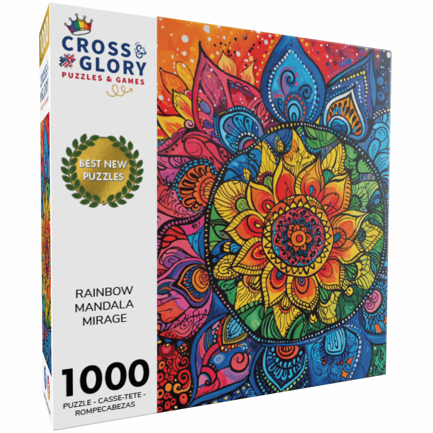 Art Puzzle – Rainbow Mandala Mirage – 1000 Piece Jigsaw Puzzle