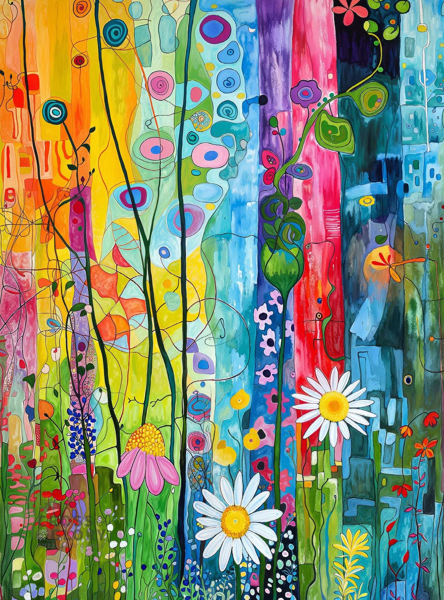 City Jigsaw Puzzle – City Garden Rainbow Retreat – 1000 Piece Jigsaw Puzzle