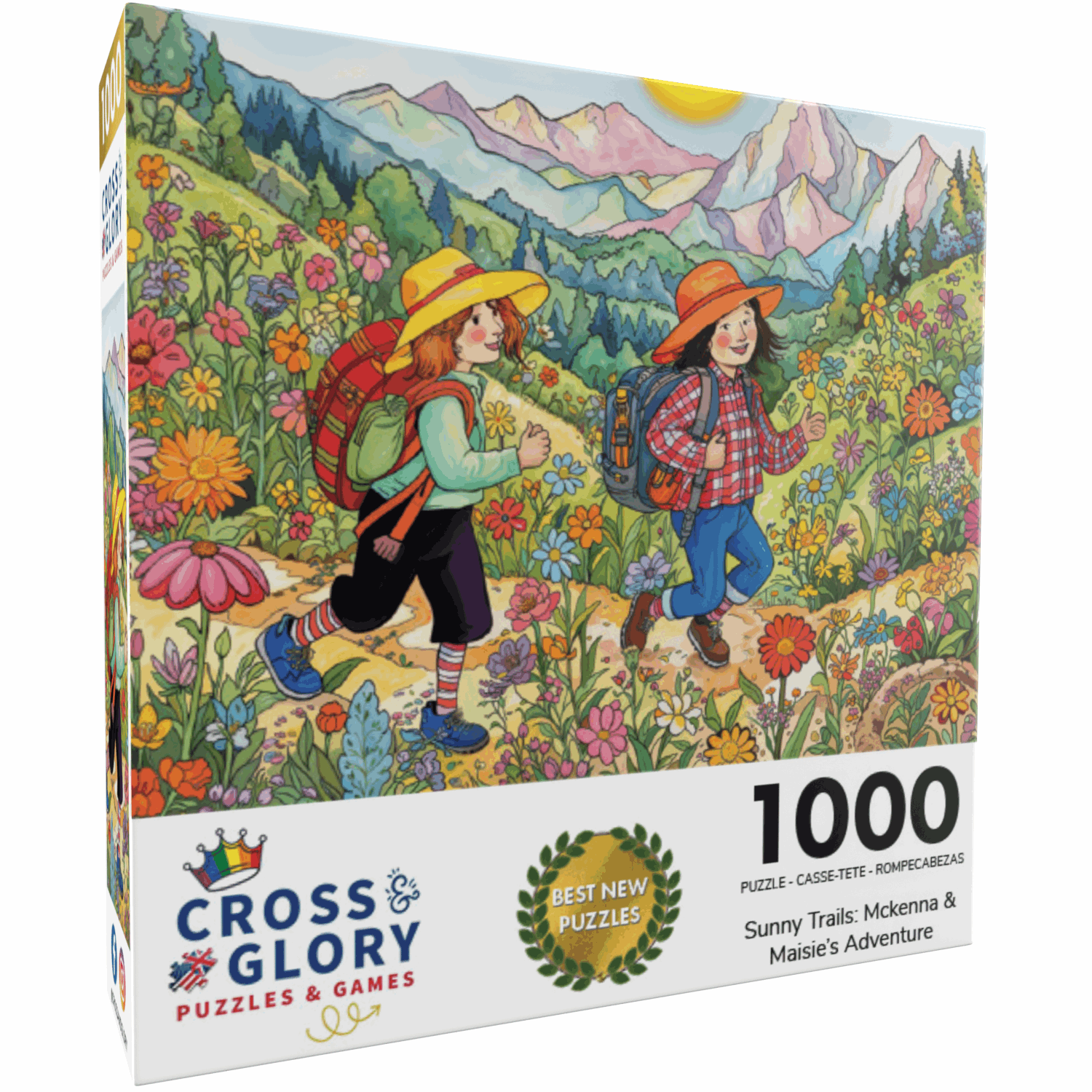 Art Puzzle – Sunny Trails: McKenna & Maisie's Adventure – 1000 Piece Jigsaw Puzzle