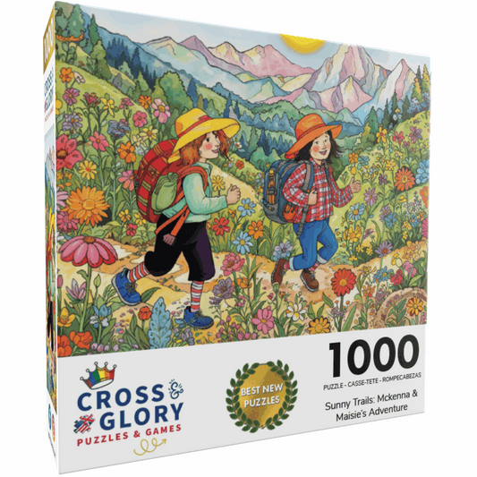 Art Puzzle – Sunny Trails: McKenna & Maisie's Adventure – 1000 Piece Jigsaw Puzzle