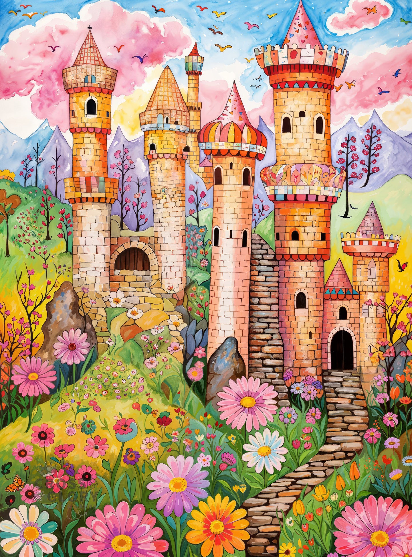 Whimsical Castle Wonderland - 1000 Piece Jigsaw Puzzle