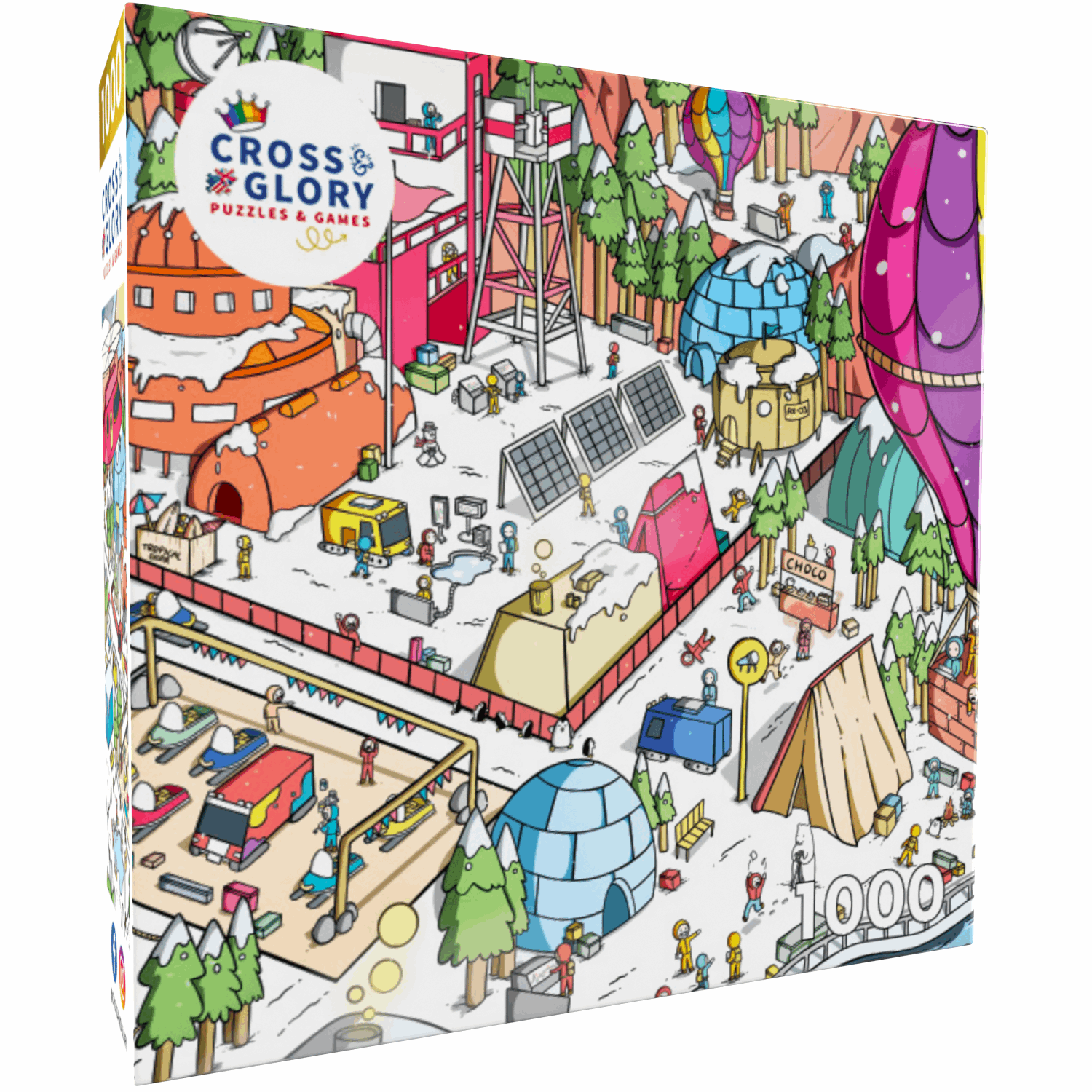 Art Puzzle – Arctic Explorer's Snowbound Giggles – 1000 Piece Jigsaw Puzzle