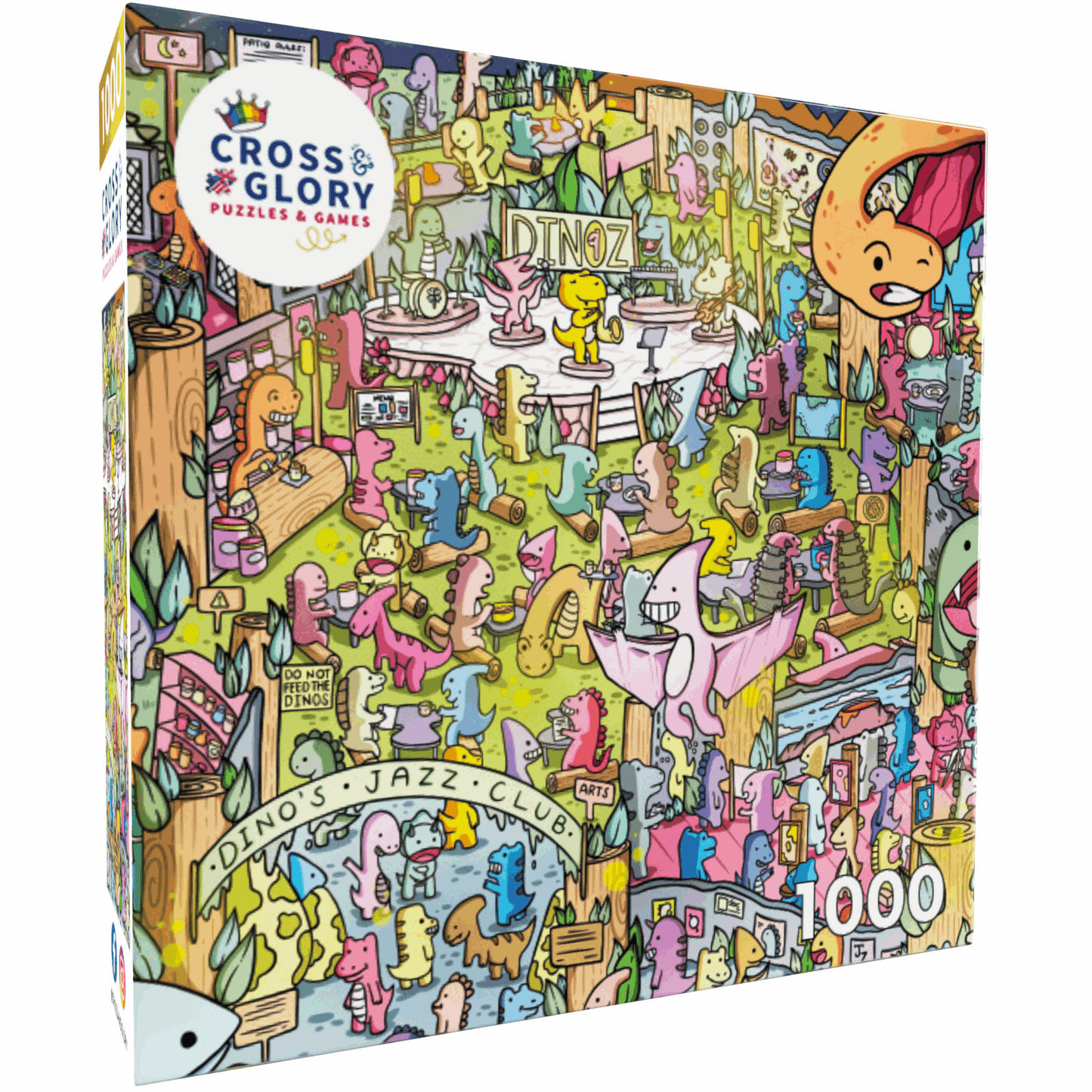 Art Puzzle – Jurassic Jive: A Night of Dino Jazz – 1000 Piece Jigsaw Puzzle