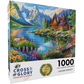 Cross & Glory Puzzles: Lakeside Serenity, 1000 Piece Jigsaw Puzzle for Adults, Tranquil Mountain Cottage, Ideal for Relaxation and Nature Lovers