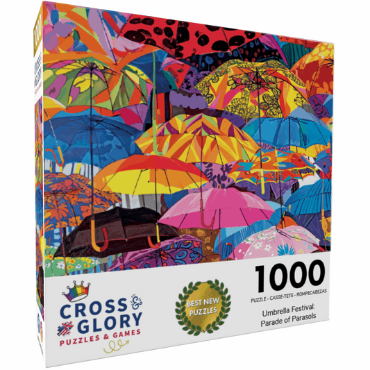Art Puzzle – Umbrella Festival: Parade of Parasols – 1000 Piece Jigsaw Puzzle