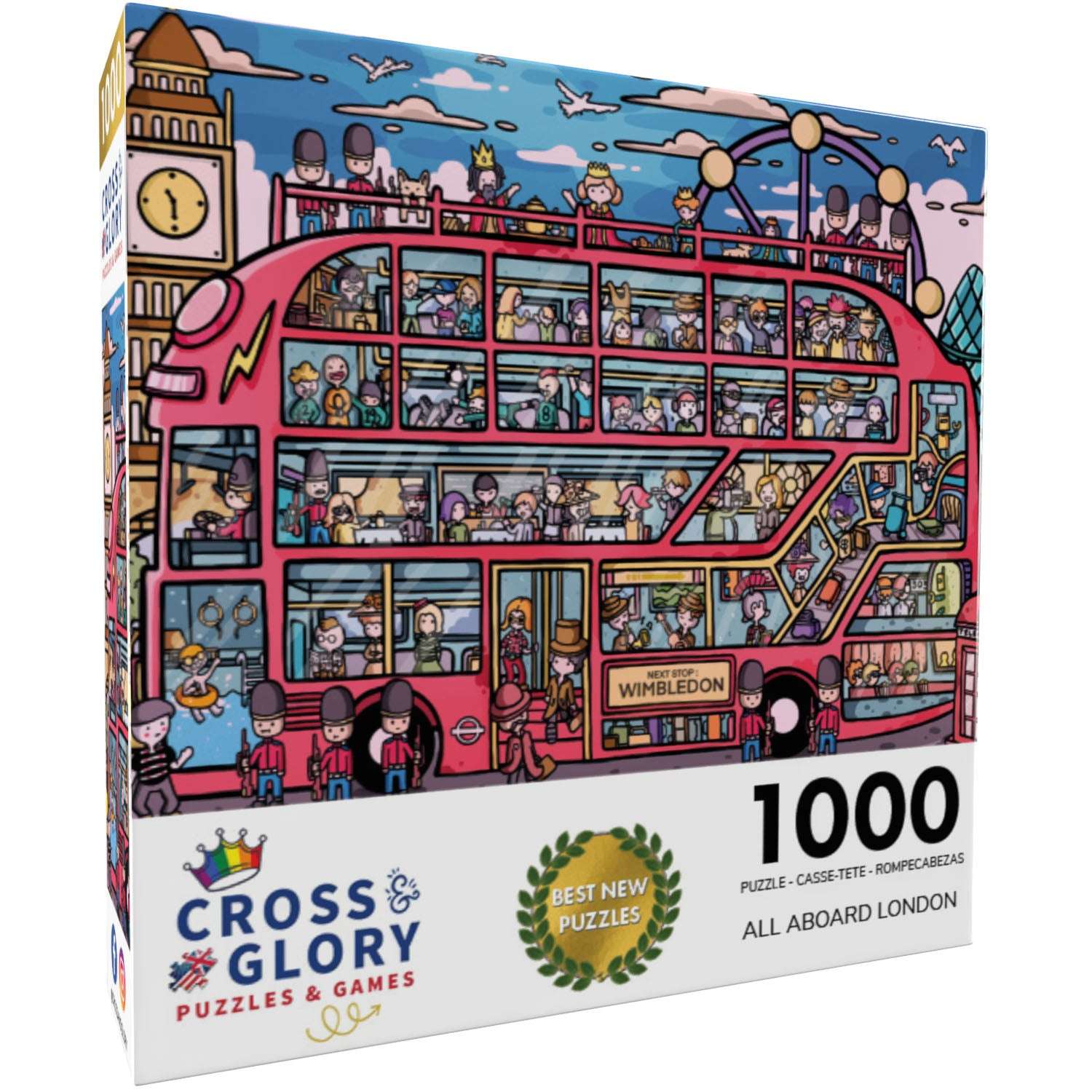 London Jigsaw Puzzle – The London Bus Adventure – 1000 Piece Jigsaw Puzzle
