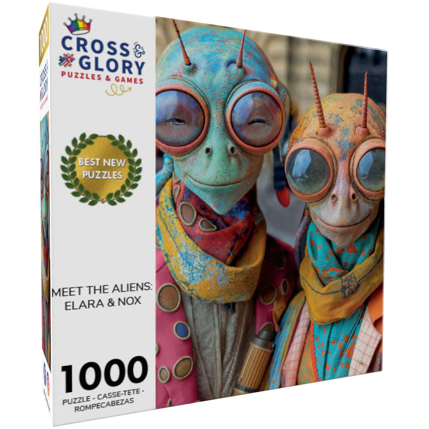 Alien Puzzle – Meet the Aliens: Elara and Nox – 1000 Piece Jigsaw Puzzle
