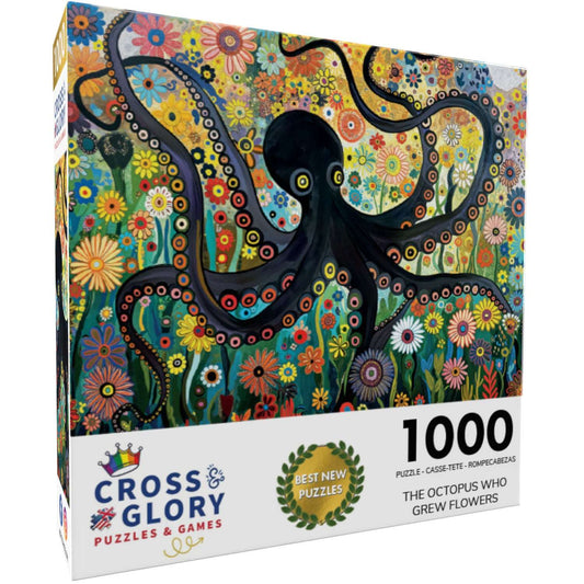 Octopus Puzzle – The Octopus Who Grew Flowers – 1000 Piece Jigsaw Puzzle