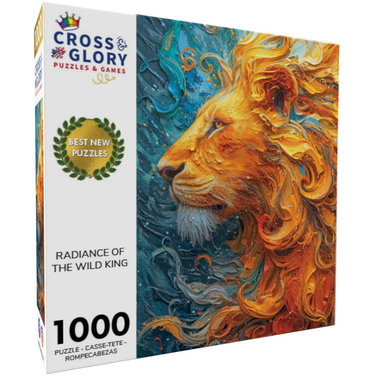 Lion Puzzle – Radiance of the Wild King – 1000 Piece Jigsaw Puzzle
