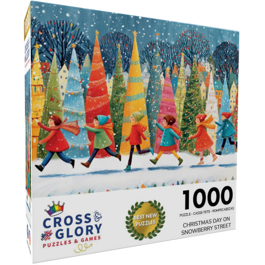 Christmas Puzzle – Christmas Day on Snowberry Street – 1000 Piece Jigsaw Puzzle