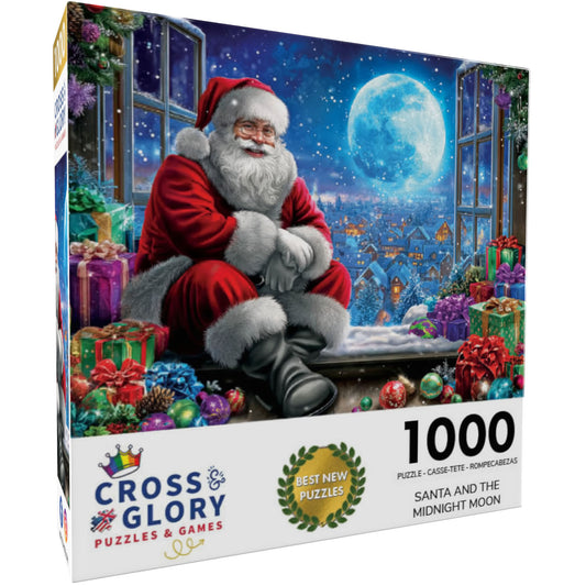 Christmas Puzzle – Santa and the Midnight Moon – 1000 Piece Jigsaw Puzzle