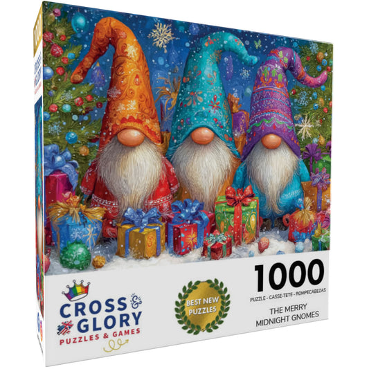 Christmas Puzzle – The Merry Midnight Gnomes – 1000 Piece Jigsaw Puzzle