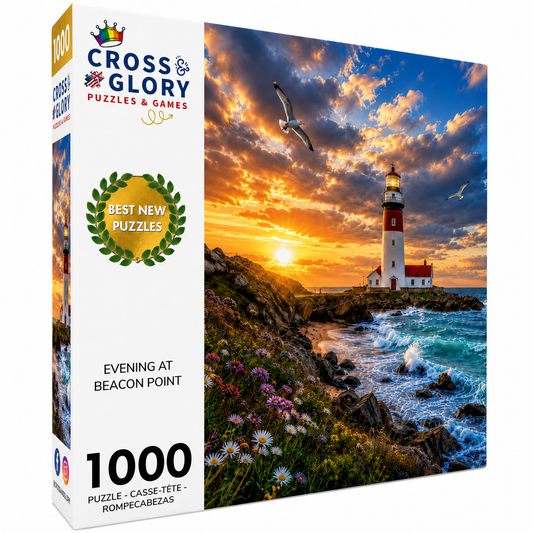 Coastal Puzzle – Evening at Beacon Point – 1000 Piece Jigsaw Puzzle box