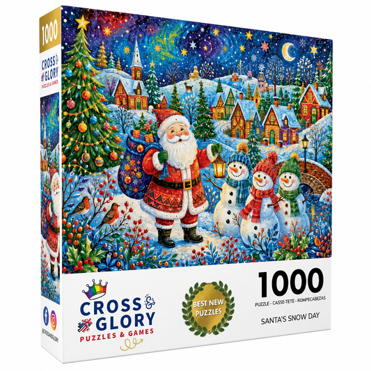 Christmas Puzzle – Santa's Snow Day – 1000 Piece Jigsaw Puzzle box