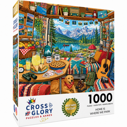 Travel Puzzle – Home Is Where We Park – 1000 Piece Jigsaw Puzzle box