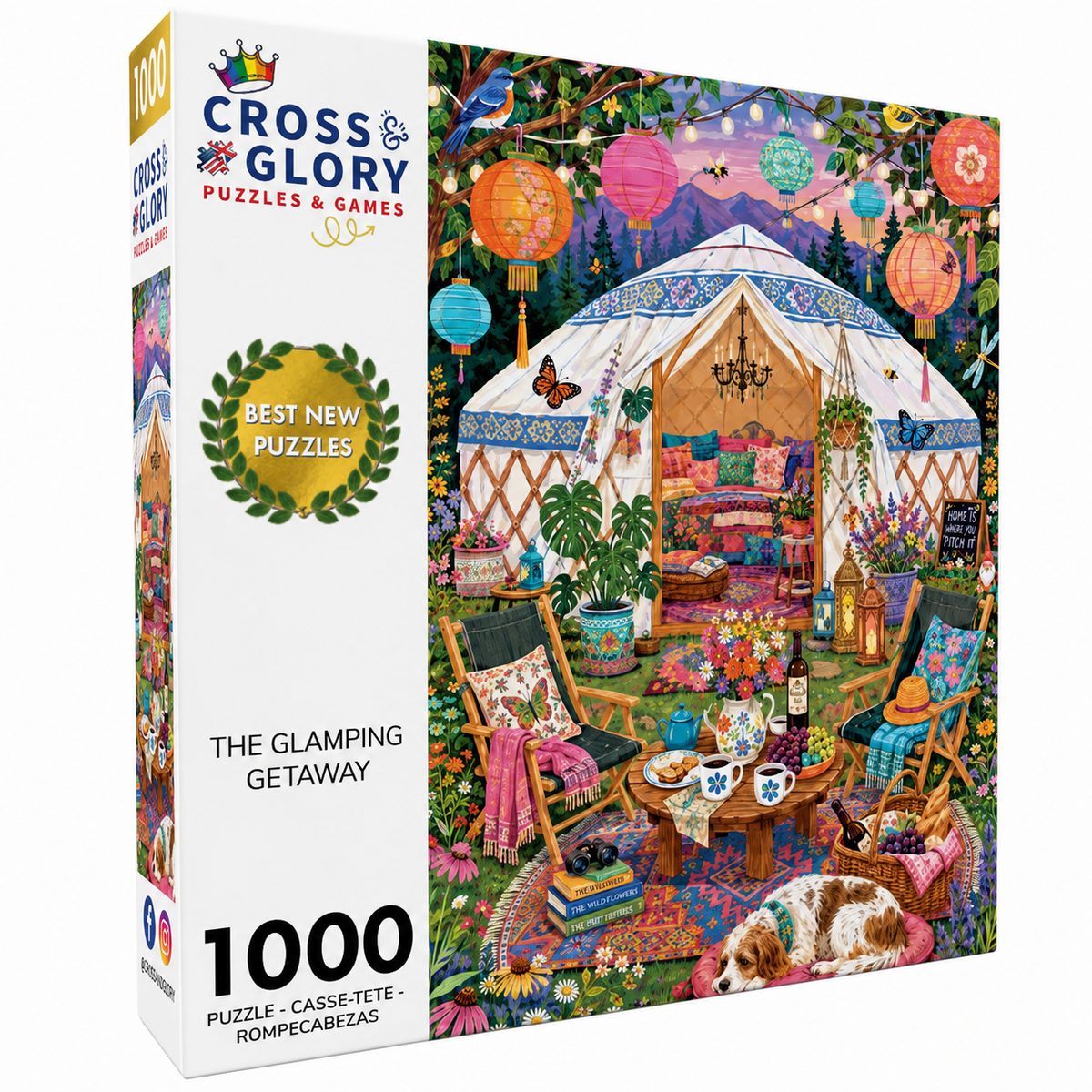 Travel Puzzle – The Glamping Getaway – 1000 Piece Jigsaw Puzzle box