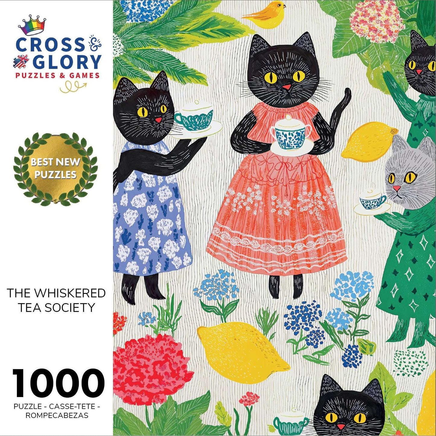 Waikiki Jigsaw Puzzle – Whiskered Tea Society – 1000 Piece Jigsaw Puzzle