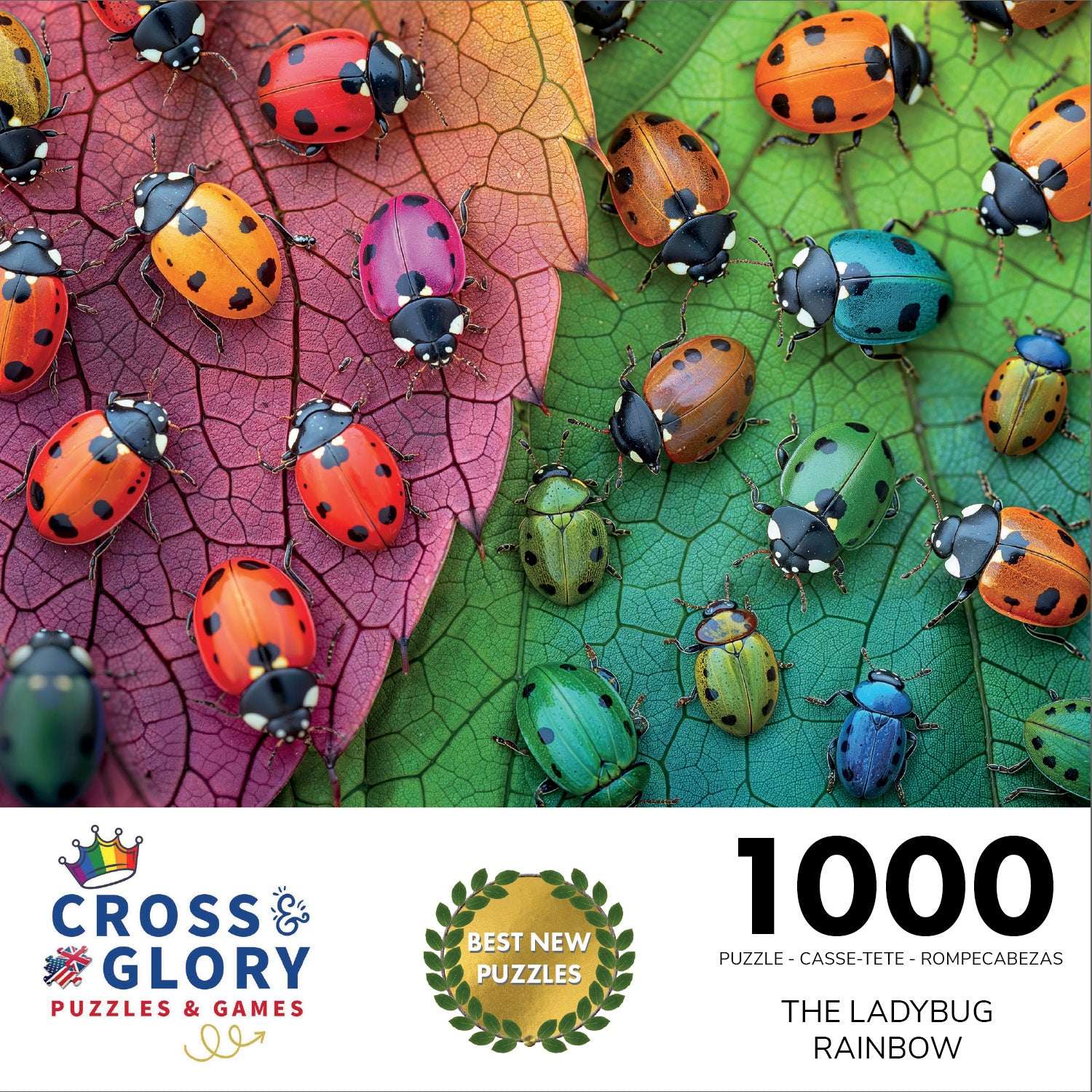 Ladybug Puzzle – The Ladybug Rainbow – 1000 Piece Jigsaw Puzzle