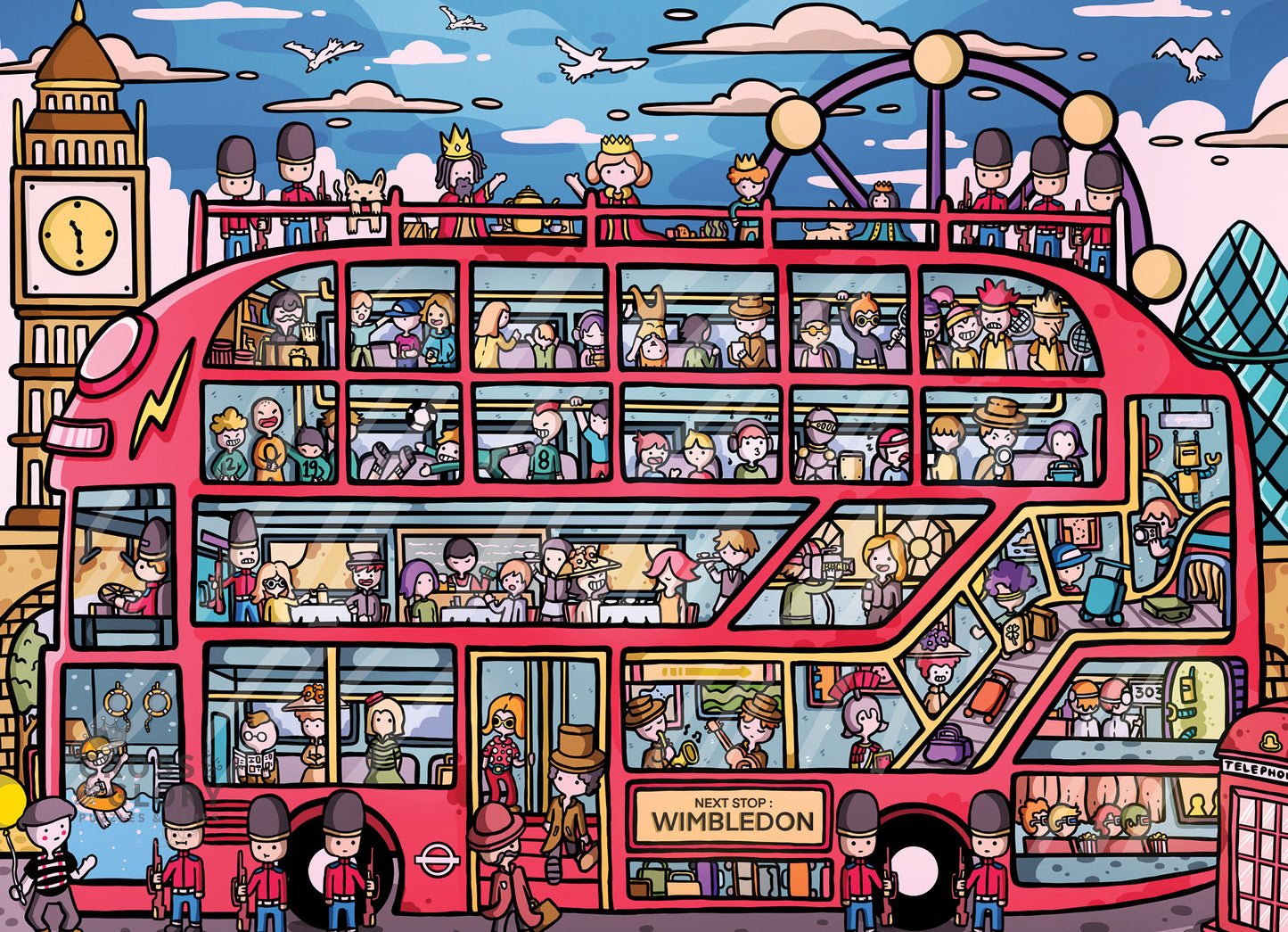 The London Bus Adventure - 1000 Piece Jigsaw Puzzle