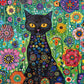 Cat Puzzle – Petals and The Midnight Cat – 1000 Piece Jigsaw Puzzle