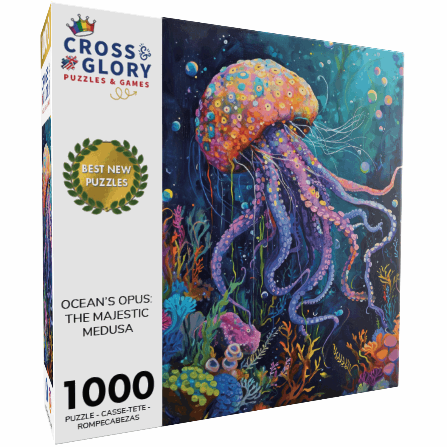 Jellyfish Puzzle – Ocean's Opus: The Majestic Medusa – 1000 Piece Jigsaw Puzzle