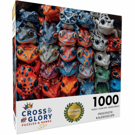 Art Puzzle – Frogtastic Kaleidoscope – 1000 Piece Jigsaw Puzzle