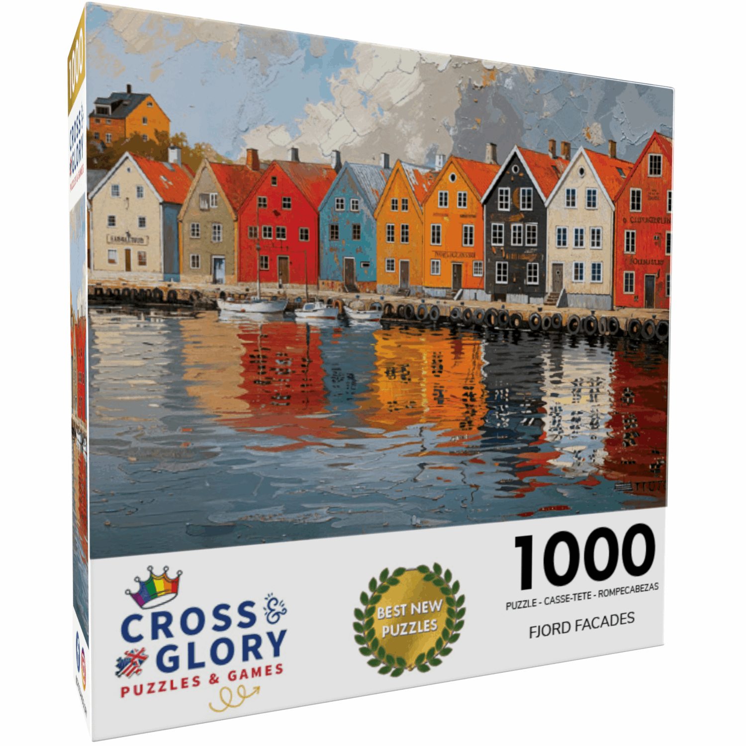 Norway Jigsaw Puzzle – Fjord Facades: Norway's Water's Edge – 1000 Piece Jigsaw Puzzle