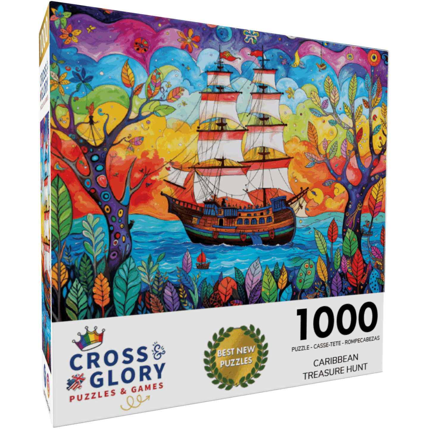 Art Puzzle – Caribbean Treasure Hunt – 1000 Piece Jigsaw Puzzle