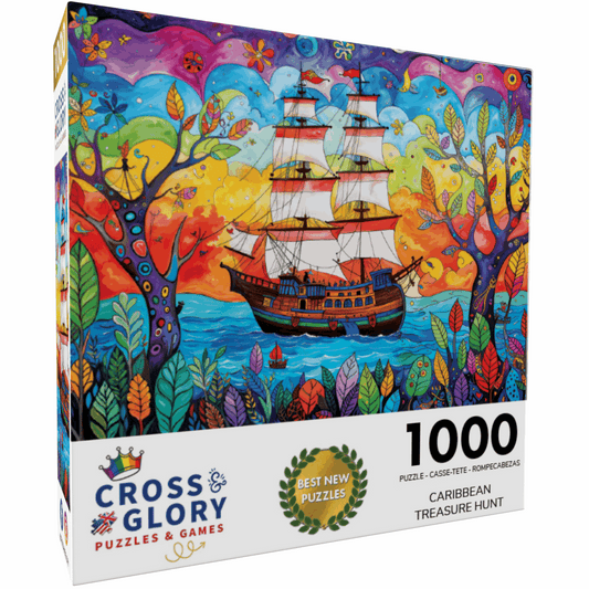 Art Puzzle – Caribbean Treasure Hunt – 1000 Piece Jigsaw Puzzle