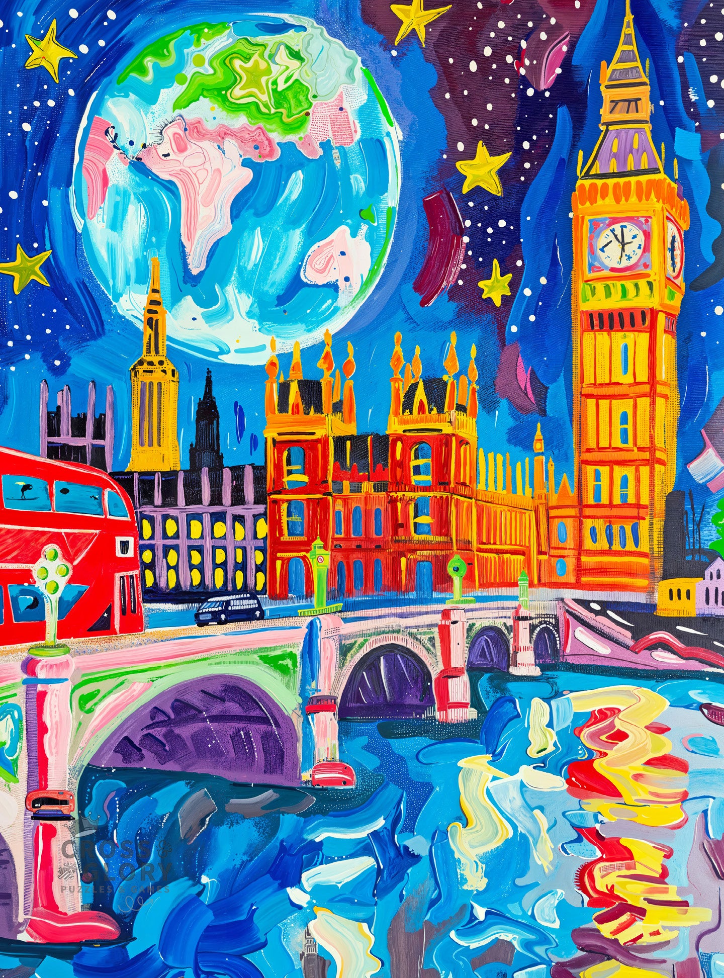 Starry Night in London - 1000 Piece Jigsaw Puzzle