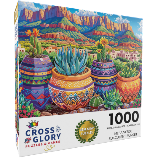 Mesa Verde Succulent Sunset - 1000 Piece Jigsaw Puzzle