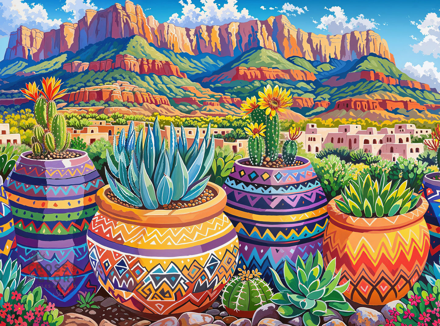 Mesa Verde Succulent Sunset - 1000 Piece Jigsaw Puzzle